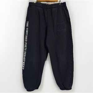 Taylor Swift Tortured Poets Department TTPD Black Embossed Sweatpants XL Jogger